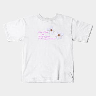 white flower Kids T-Shirt